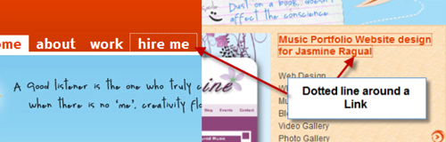 Remove Dotted outllines around link Remove Dotted outllines around link