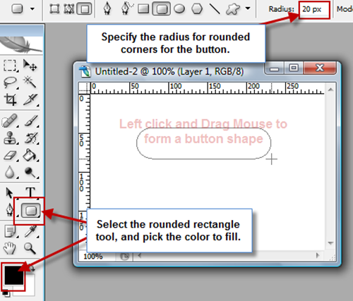 Step1-2 design glass button image sprite for website