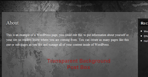 Transparent background post box