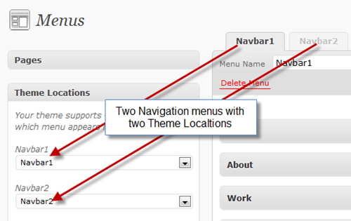 step2-Multiple Navigation menus using WordPress