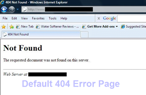 default 404 error page from server