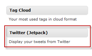 Jetpack Twitter Stream Widget for Sidebar