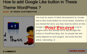 Change Teaser length in Thesis Theme