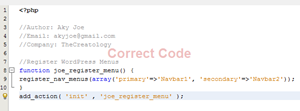 Correct PHP Code