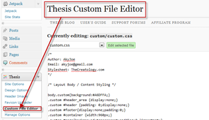 Thesis Custom File Editor