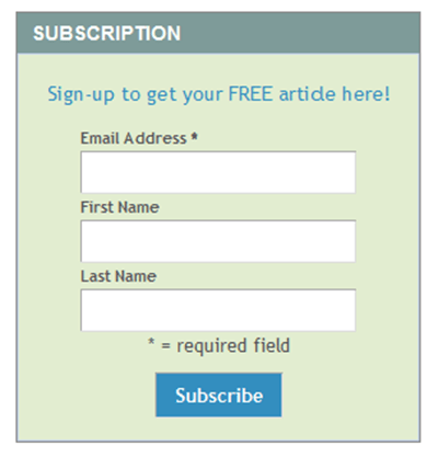 MailChimp Form Sidebar WordPress