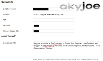 wordpress admin default contact details wordpress admin default contact details