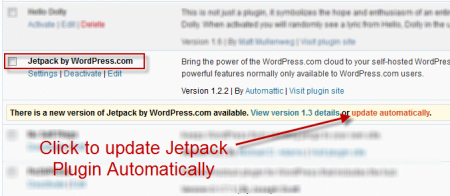 Update Jetpack Plugin step1