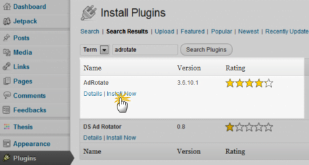 Step1 Install adrotate plugin