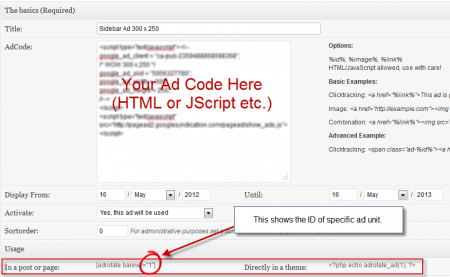 Step2-2 Add New Ad in Adrotate