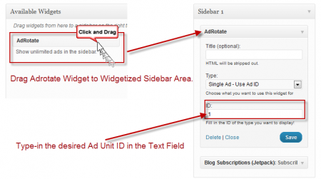 Step3-1 Display Ad Using Adrotate Widget