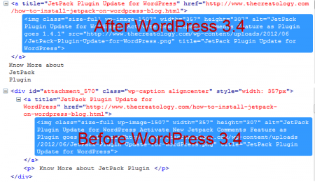 Markup Difference in WP 3-4 Markup Difference in WP 3-4