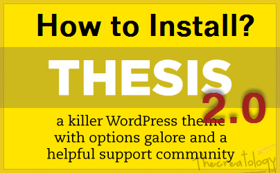 How to Install Thesis 2 on WordPress How to Install Thesis 2 on WordPress