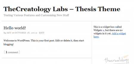 Thesis Theme with Classic Skin Thesis Theme with Classic Skin