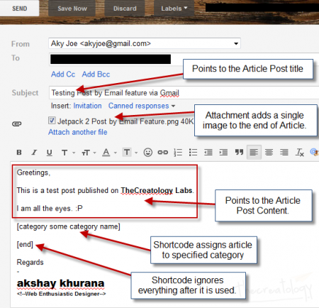 Compose Email to Post on WordPress