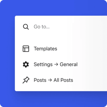 WordPress 6.9 Content features: Command palette