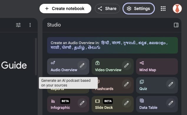 NotebookLM Audio Overview Podcast